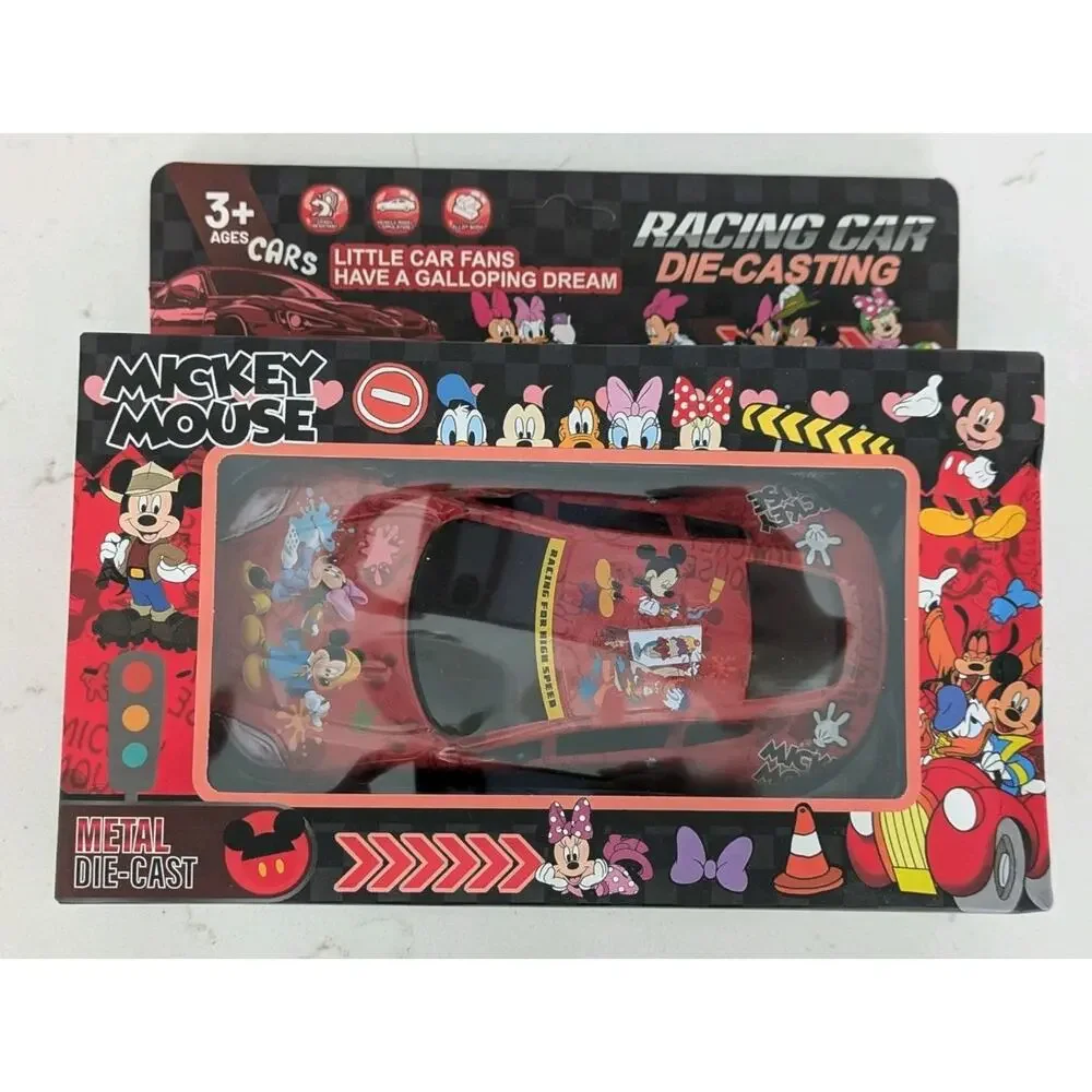 Mickey Mouse Die Cast Car New In Package. 6 Inches Long Unique 1/32 Scale Disney